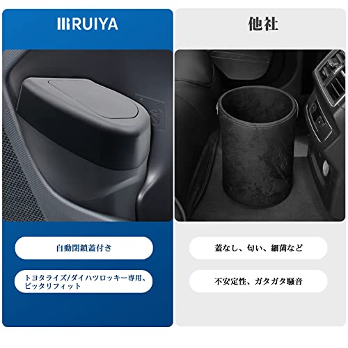 RUIYA Мусорное ведро для стороны водителя для Toyota Raize и Daihatsu Rocky, Боковой ящик, Мусорное ведро Rise, Автомобильное мусорное ведро, Мусорное ведро Rocky, Мусорное ведро Rise, Водительская