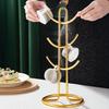 Металлическая подставка-держатель для чашек, 6 крючков, держатель для кофейных кружек, высокая грузоподъемность, подставка-дерево для чашек, органайзер для демонстрации чашек, для кухонной столешницы
