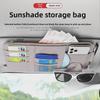 Car Sun Visor Multifunctional Storage: Glasses Holder, Card & Ticket Organizer, Document Holder