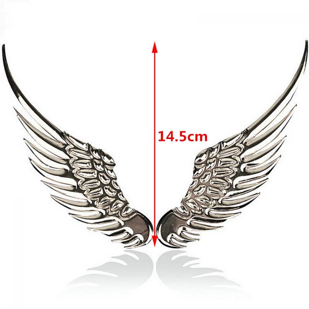 Совершенно новая эмблема автомобиля, значок с крыльями ангелов, 3D металлическая наклейка, авто наклейка