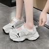 Мода 2024 года, новые женские повседневные туфли, кроссовки на толстой подошве, модные полые дышащие одинарные туфли, женская легкая спортивная обувь на платформе