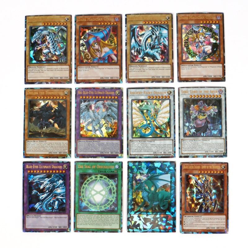 Нетоксичные 72 карты Yugioh с жестяной коробкой Yu Gi Oh Карты Голографические Английская Версия Золотые Буквы Игра Duel Links Карты Синий Глаз Exodia