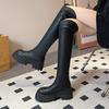 Over-knee Elastic Boots 2025 Autumn New Small Man Looks Tall and Thin Thick Heel Knight Boots Tall Boots