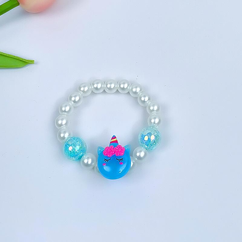 Мультяшный кулон-русалка, браслет из бусин для девочек