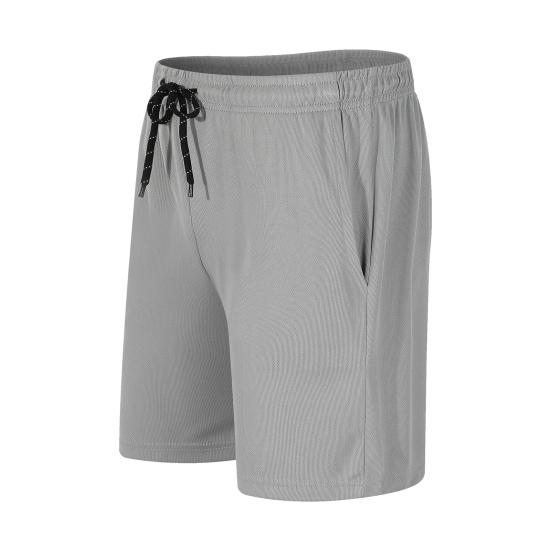 Мужские шорты с эластичной талией, регулируемые на шнурке, широкие шорты с карманами, однотонные пляжные повседневные шорты