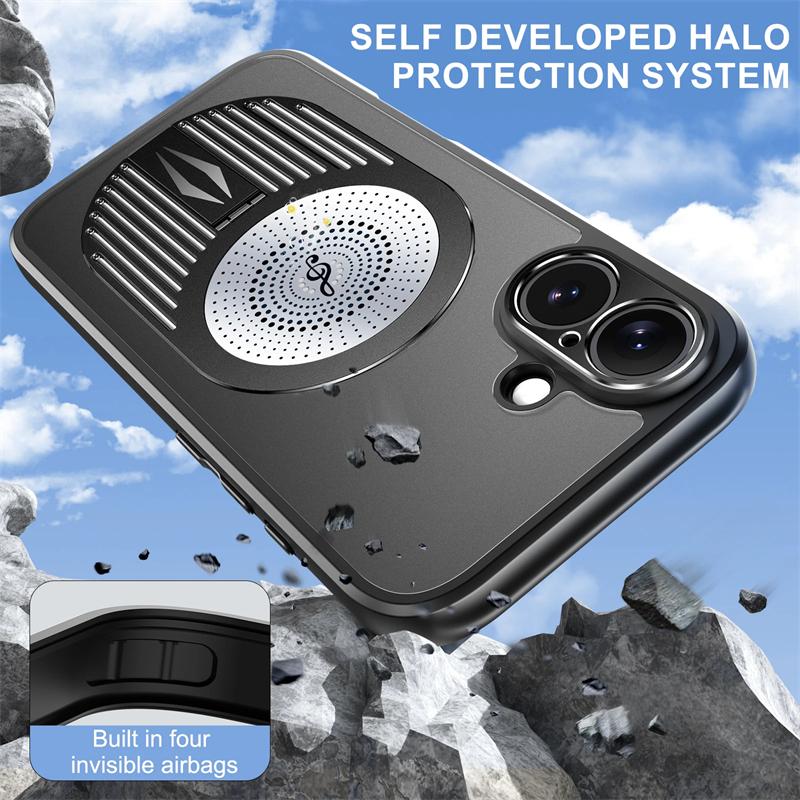 Роскошный рассеиватель тепла для магнитного чехла Magsafe для iPhone 16 15 14 13 Pro Max с беспроводной зарядкой и ароматерапией, охлаждающий кронштейн, чехол