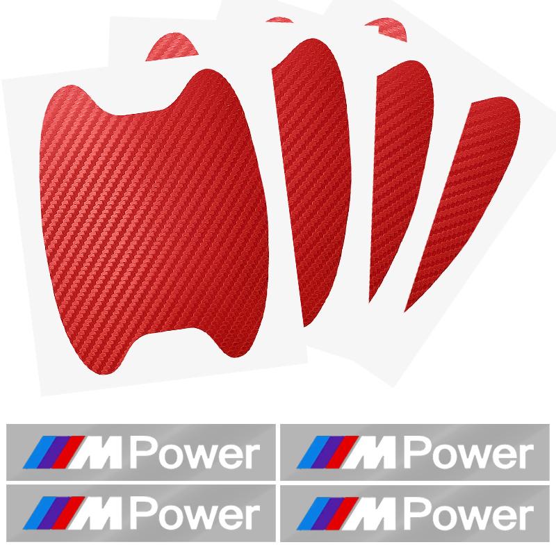Car Door Sticker Carbon Fiber Scratches Auto Handle Protection Film For BMW M E34 E36 E60 E90 E46 E39 E70 F10 F20 F30 X5 X6 X1 M3 M5 M6 E71 F01 F87