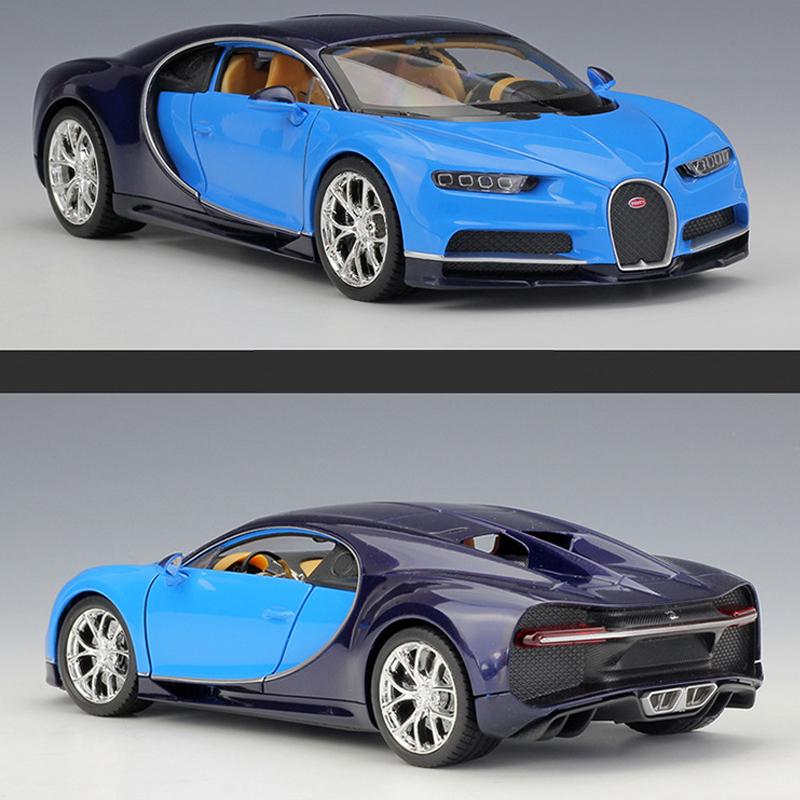 Масштаб 1/24 Welly Bugatti Chiron, модель автомобиля из сплава, литье под давлением, металлические игрушечные автомобили, модель автомобиля, коллекция высокой имитации, детские подарки