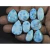 9 шт. Натуральный Ларимар Пектолит Микс Кабошон Лот Свободных Драгоценных Камней 142 карата. C-622