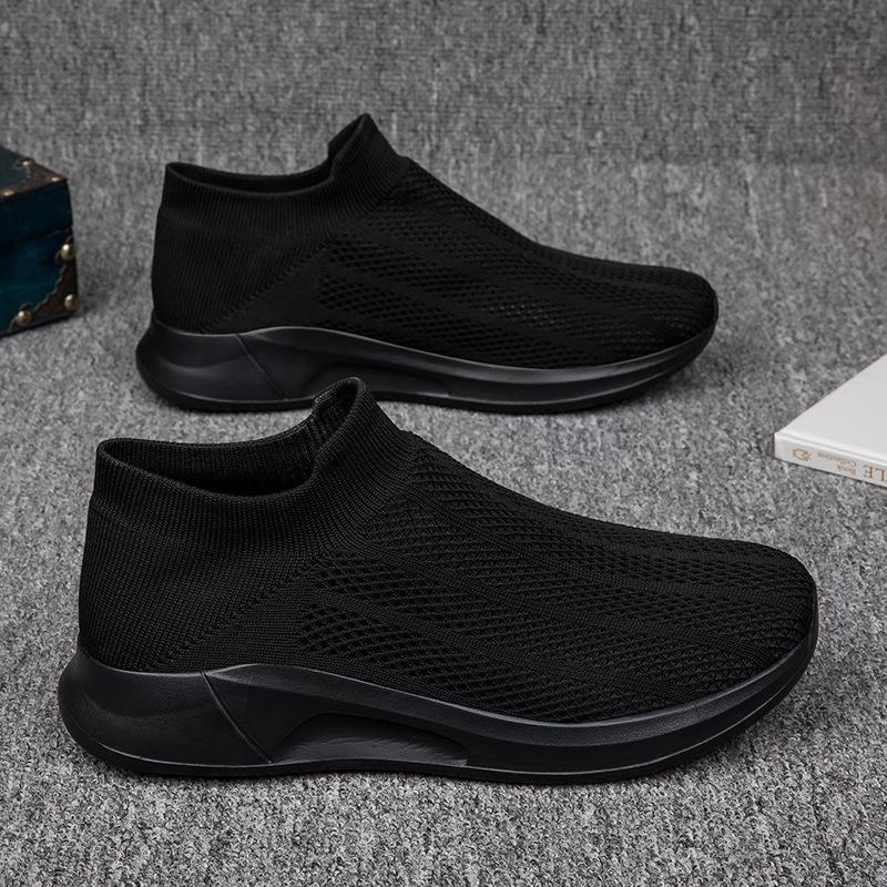 Весна и лето новая повседневная обувь пара спортивная ленивая сетчатая дышащая обувь летающая тканая женская обувь