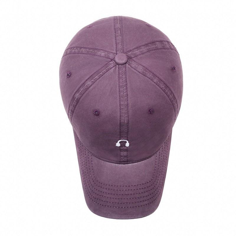 Stylish simple earphones embroidery large brim baseball cap simple tooling small LOGO men's and women's casual spring and summer sun hat