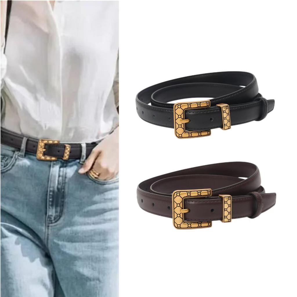 Genuine Leather Women's Decorative Waist Chain Belt for Jeans