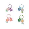 Ins Acrylic Flower Key Chain Colorful Bag Pendant Accessories Portable Car Pendant Key Ring  Women