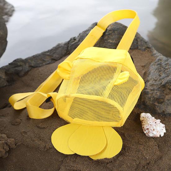 Цветная сетчатая пляжная сумка с регулируемыми плечевыми ремнями, застежка-молния, водонепроницаемая сумка из ракушек, сумка для хранения пляжных игрушек
