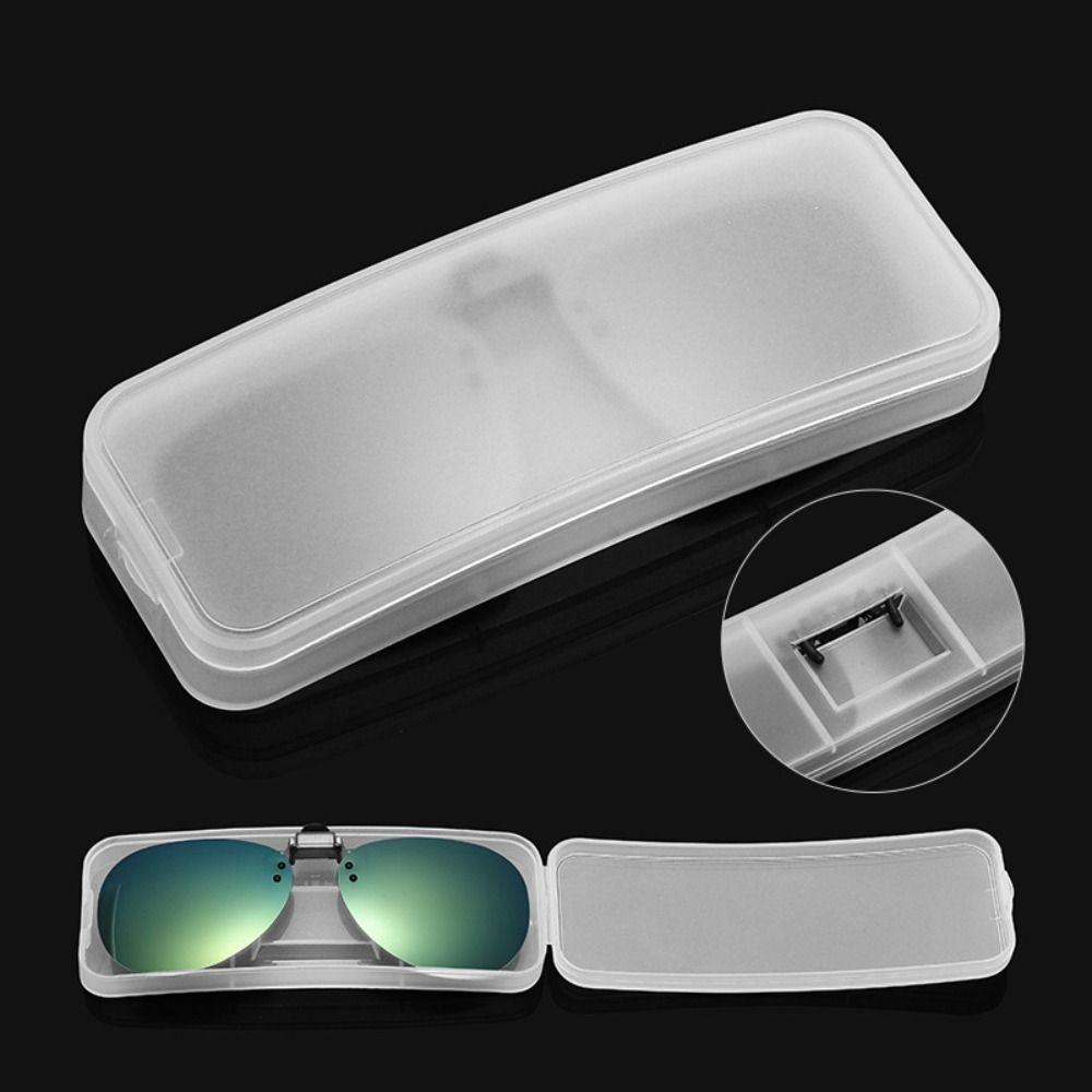 Stylish Sunglasses Lens Case Portable Polarized Clip Box Glasses Storage Box  Glasses Accessories