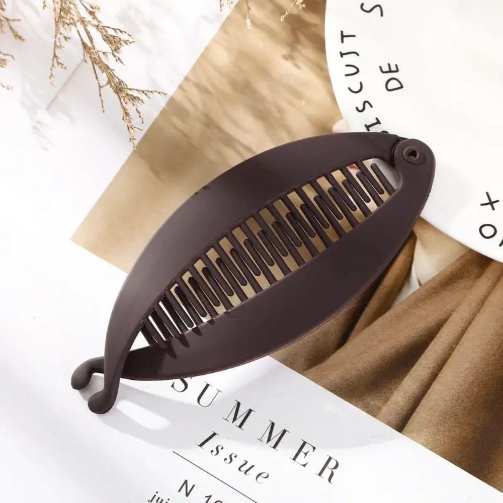 Fish Shaped Hairpin Vertical Hair Clip Matte Vintage Twist Clamp Barrettes Headdress
