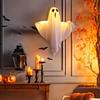 3 Pcs Halloween Hanging Ghosts 19.6" LED Light Up Outdoor Flying White Ghost for Front Yard Patio Lawn Garden Party Decor