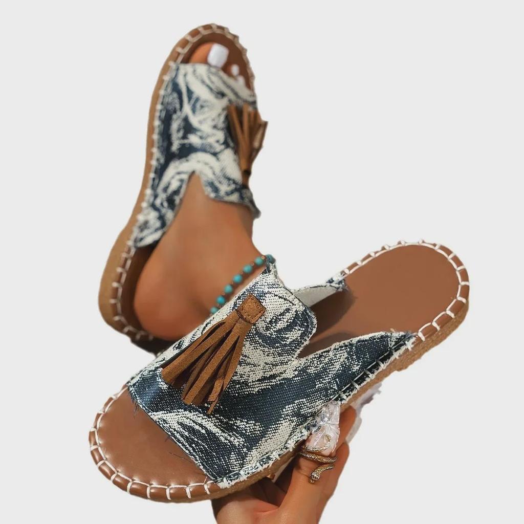 «Модные женские сандалии из пеньковой веревки 2023 года, круглый нос, большие размеры 40-43»