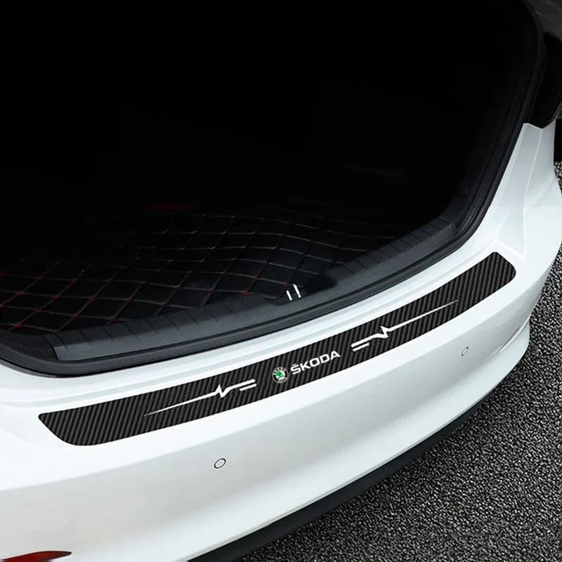 KSDQ3 Carbon Fiber Anti Scratch Dirty Stickers For Skoda SCALA Octavia Fabia Superb Scala Rapid Kodiaq Karoq Kamiq Enyaq Yeti VRS