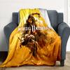 1 шт. Mortal Kombat, Скорпион, Наружное одеяло, Легкий фланель, Мягкое и теплое, Всесезонное, Для улицы, Кемпинга, Гостиной, Офиса, L1106025