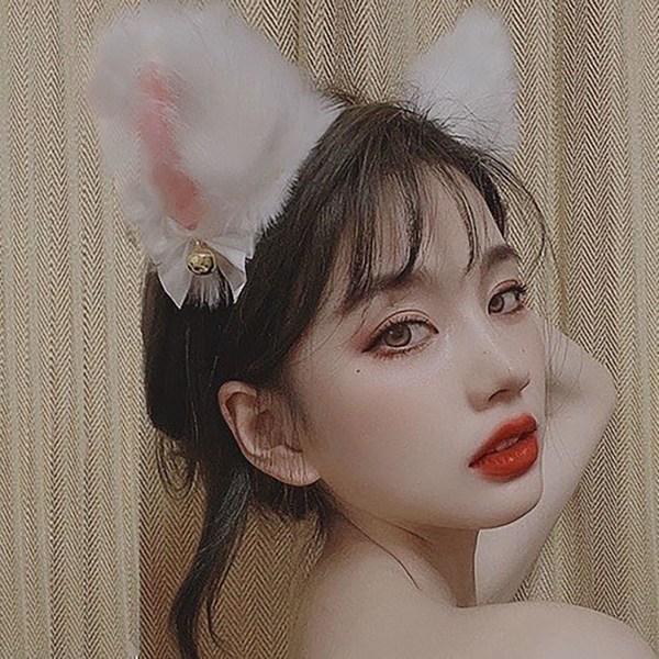 Серебряная цветочная лента кошачьи ушки повязка на голову кошка реквизит для вечеринки на Хэллоуин