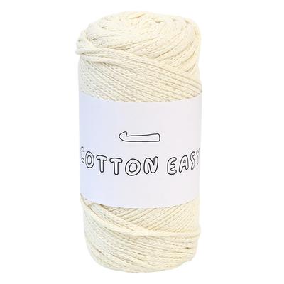 Пряжа для вязания Knit Wit Корейский хлопок [COTTON EASY] 1 моток, прибл.. 200 г, Слоновая кость (KNW-CE1)