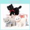 Standing Bow Adorable Cat Plush Toy For Children Birthday Present Collection And