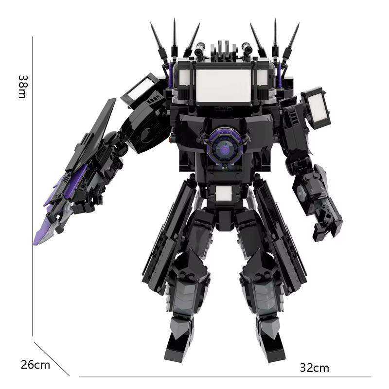 Скибиди Туалет Гигантский Апгрейд Титан ТВ Мен Конструктор Игрушки 835шт Сделай Сам Сборка Обучающие Кирпичики для Мальчиков Девочек Возраст 8-14 Би