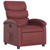 Electric Recliner Chair Burgundy Synthetic Leather