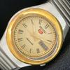 РЕДКИЕ ВИНТАЖНЫЕ АВТОМАТИЧЕСКИЕ ЧАСЫ SEIKO 5 7009A ЯПОНИЯ МУЖСКИЕ ЗОЛОТИСТЫЙ ЦИФЕРБЛАТ a709534-1