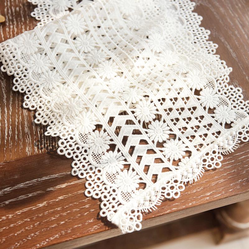 Бежевая кружевная дорожка для стола с кисточками из хлопка, декор для свадьбы, ажурная скатерть в скандинавском стиле, покрывало для стола, кофейные дорожки для кровати