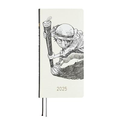 Hobonichi Techo 2025 Weeks Японский журнал ONE PIECE/Луффи IVORY Январь Старт Еженедельник Тонкий Вертикальный Белый