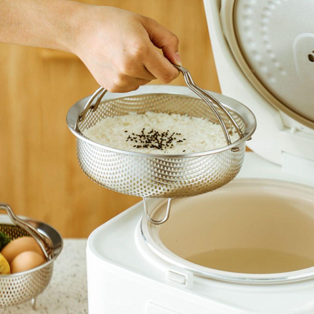 Stainless Steel Rice Cooker Steam Basket Rustproof Drain Basket Steaming Rack  Deep Fryer