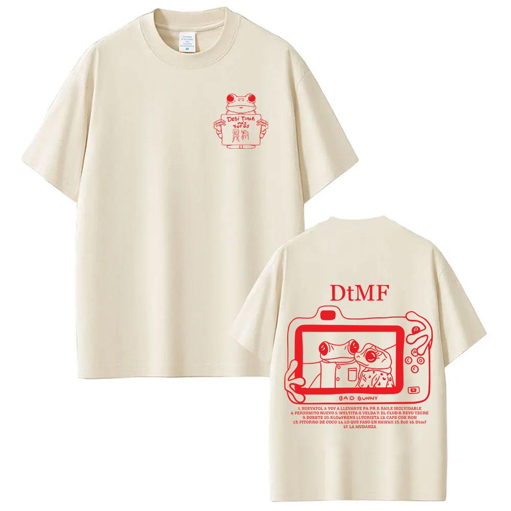 Rapper Bad Bunny Tour 2025 Debi Tirar Mas Fotos DTMF Merch TShirt Unisexs Clothing Summer ONeck Hip Hop Pop Music Tees Streetwear
