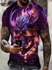 Punk Style Etro Men's T-shirt Horror Skull 3D Print T-Shirt Summer Crew Neck Short Sleeve Fashion Oversized Tees Men' Clothing