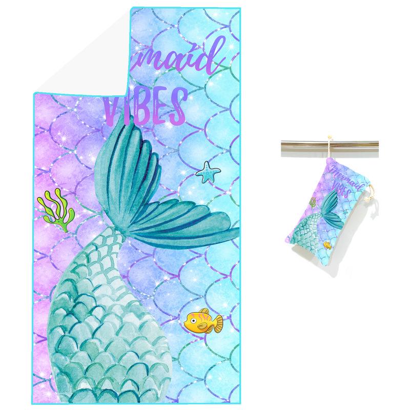 2025 Пляжное полотенце на шнурке и быстросохнущая сумка для банного полотенца