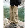 Wassup Retro Wide-Leg Pants Boys Loose Straight-leg Fall and Winter American Street Workwear Fashion Brand Wind Multi-Pocket Pants