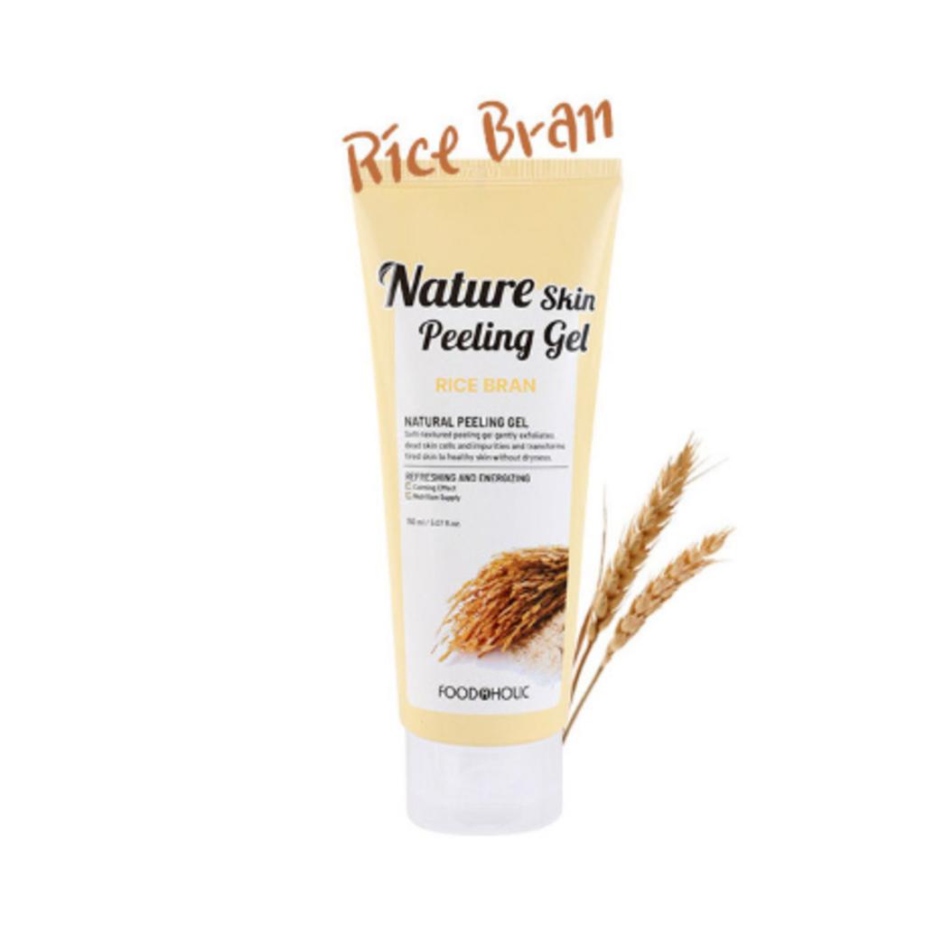 FOODAHOLIC Nature Skin Rice Bran Peeling Gel 150ml – Gentle Exfoliating & Radiance Skin-Smoothing Care