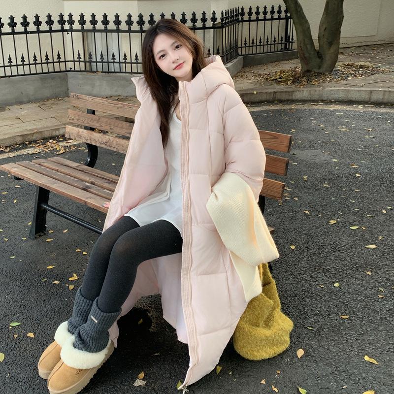 Новая зимняя утолщенная пуховая хлопковая куртка для женщин средней длины и длинная маленькая теплая хлопковая куртка выше колена хлопковая куртка