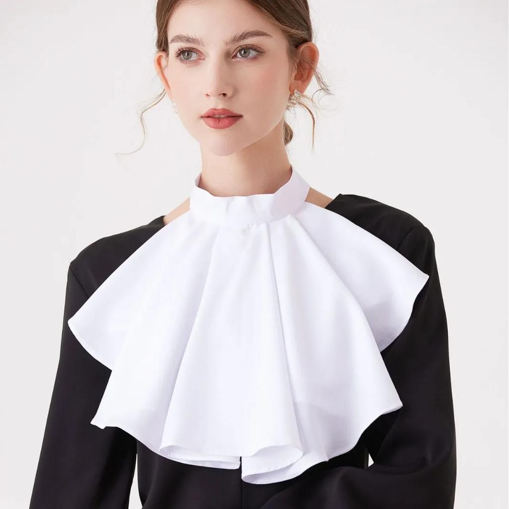 Solid Color Shirt Detachable Collar for Womens False Collar Casual Fake Collar Lapel Detachable Half Shirt Blouse Dickey