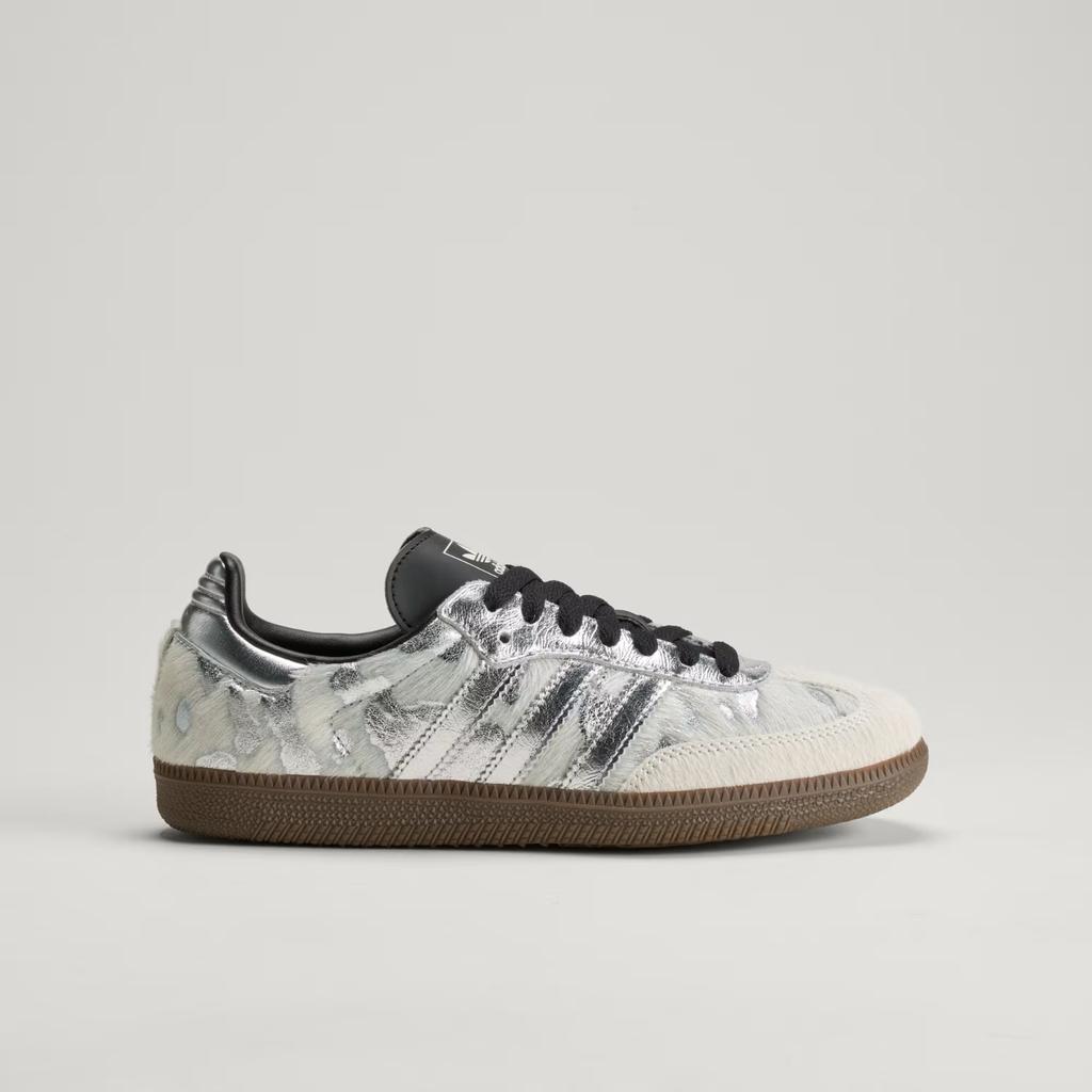KJ2314 adidas Samba OG Пони "Кремово-белый/Металлик Серебристый" (Женский)