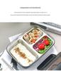 Многосекционный бенто-бокс из нержавеющей стали - Без смешивания вкусов, Безопасен для микроволновой печи, Идеально подходит для студентов и офисных работников, Портативное решение для обеда