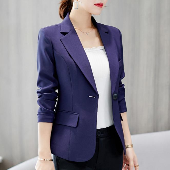 Женский пиджак, повседневный, осень-зима, элегантный, офисный пиджак, костюм, черный, белый, однотонный, с длинным рукавом, женские модные пиджаки, костюмы
