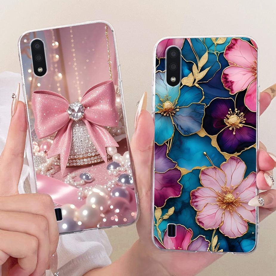 For Samsung Galaxy A01 Case SM-A015F New Luxury Painted Cover Soft Slim Phone Case For Samsung A01 M 01 Galaxy M01 Fundas Bumper