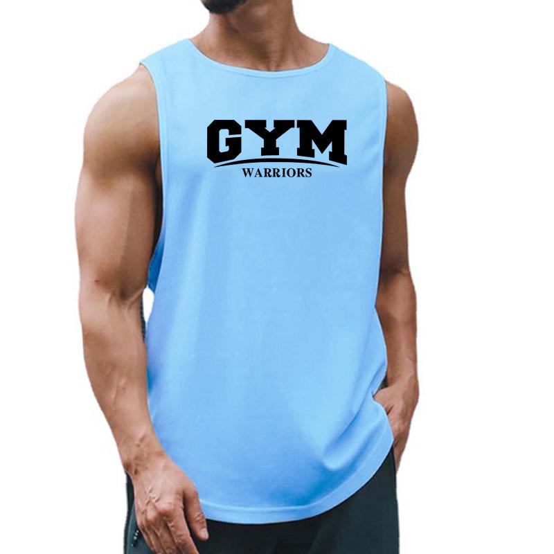 Muscleguys Мужские майки для бега Летние майки для зала 'Воины зала' Фитнес-одежда Быстросохнущие Свободные Для бодибилдинга Баскетбольные майки без рукавов