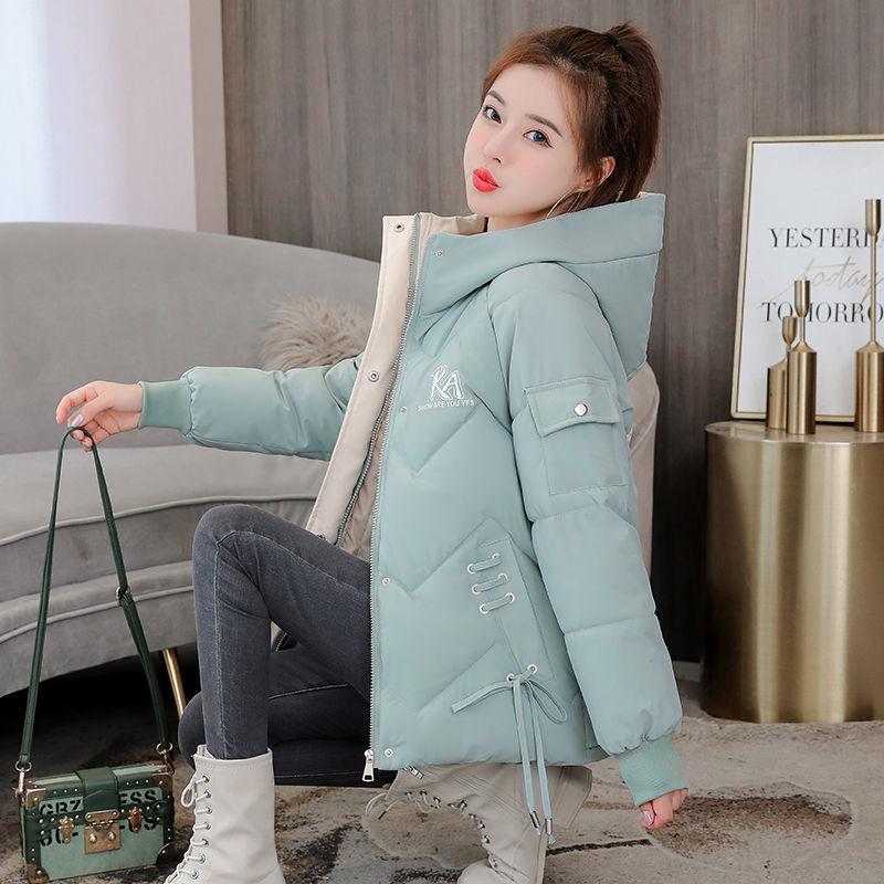 Пуховая хлопковая подстежка женская зимняя новая корейская версия одежды из хлеба модная хлопковая подстежка свободная куртка большого размера короткая