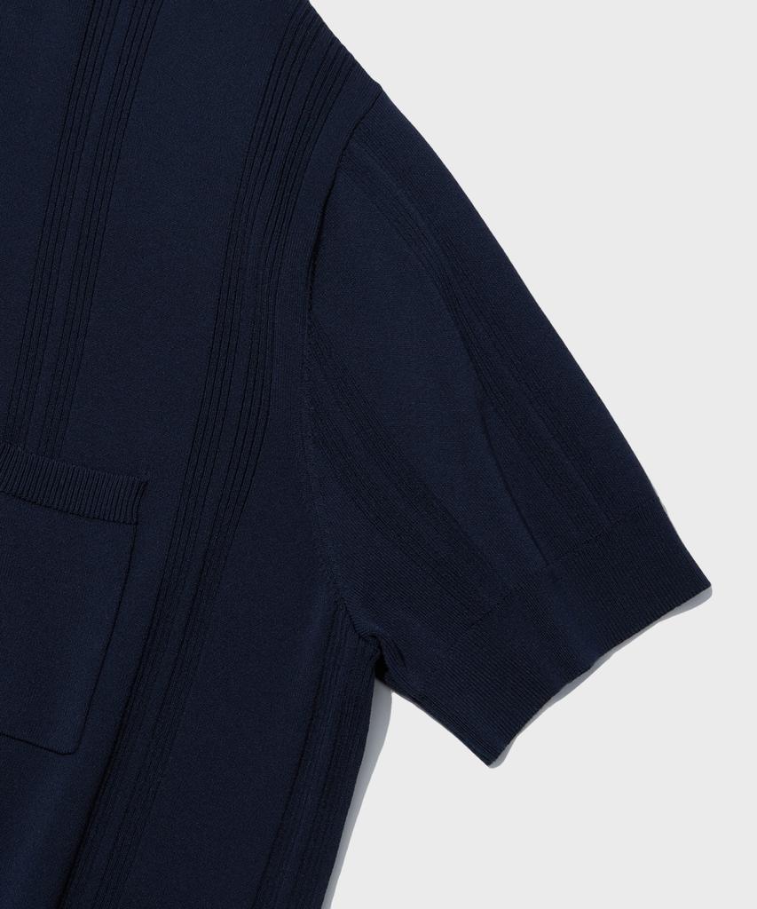 OUTSTANDING Hs Stripe Crew Neck Knit_Navy