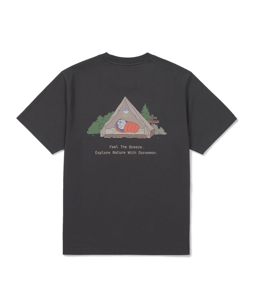 SNOWPEAK APPAREL [Snow Peak | Дораэмон] Короткий рукав для кемпинга (S26Mufts94) Древесный уголь
