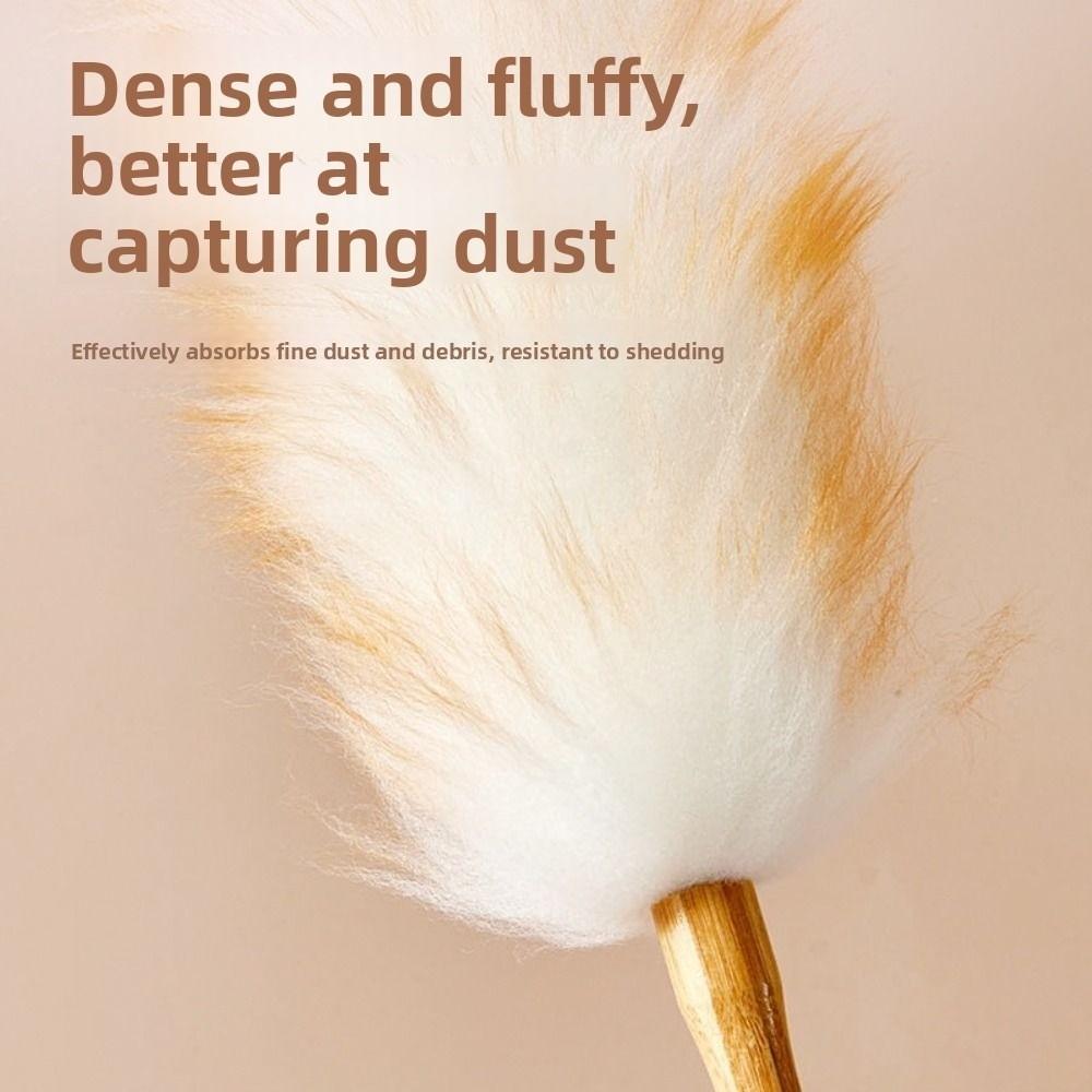 Daily Use Multipurpose Wool Duster Brush Long Handle Soft Furniture Feather Duster Washable Cleaning Brush Houseware Tools