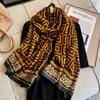 New 180*90cm Luxury Silk Scarf Women Foulard Office Lady Large Fashion Print Beach Hijab Shawl Warp Bandanna Muffler Pareo